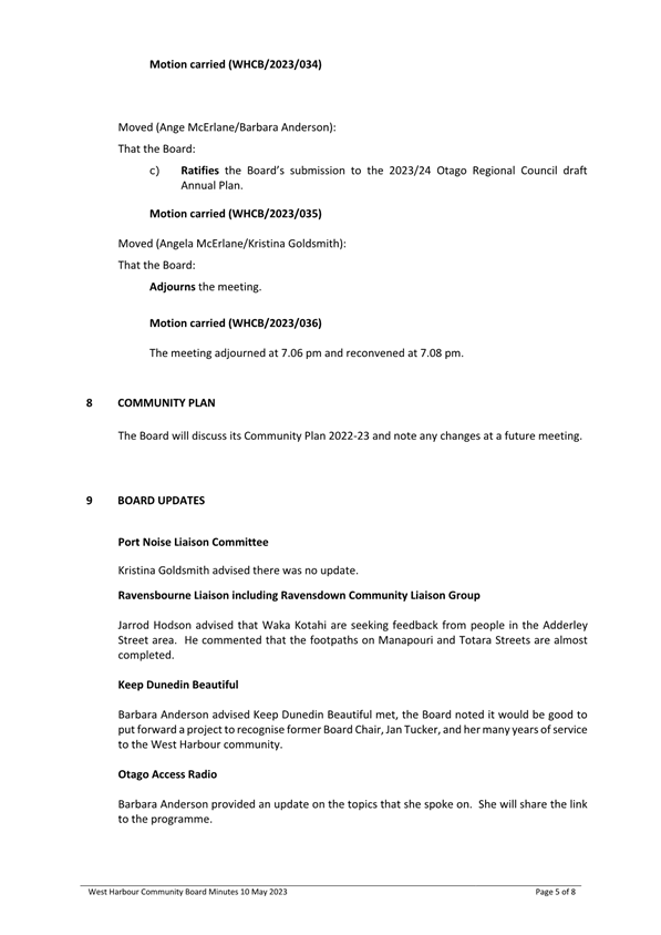 Agenda of West Harbour Community Board Wednesday, 21 June 2023