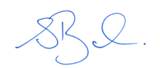 A close-up of a signature
Description automatically generated