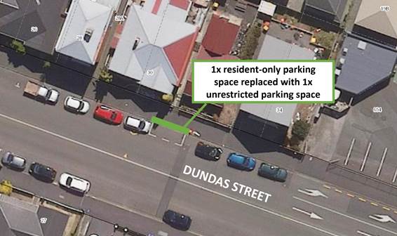 Aerial view of a street with cars parked on it

Description automatically generated